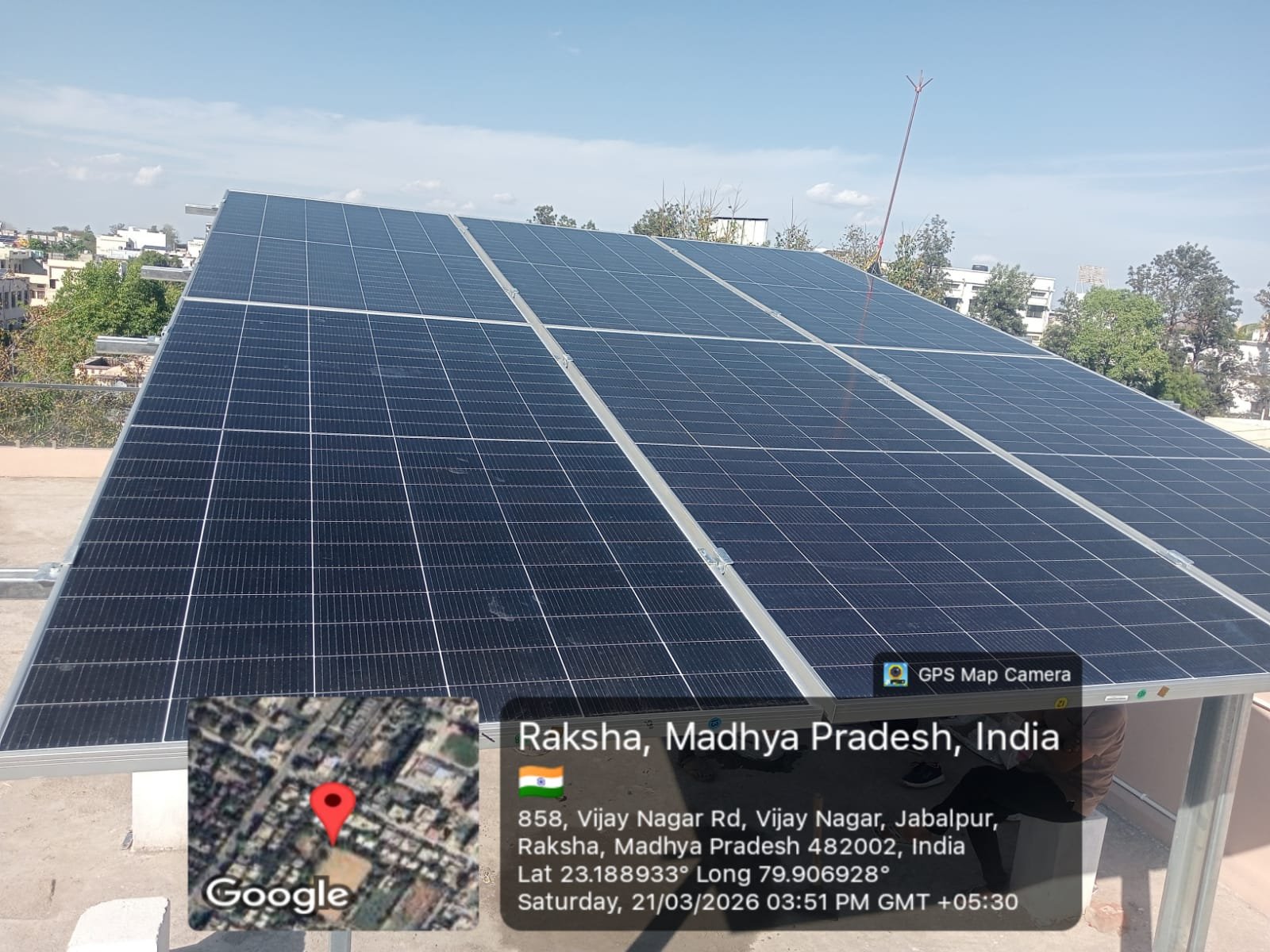 solar panel installation in jabalpur rooftop 5kw